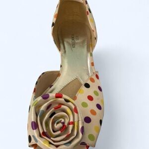 Polka dot rose kitten flat heels Ross Hommerson 9